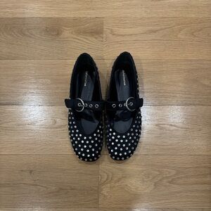 Reformation Rhinestone Studded Mary Jane